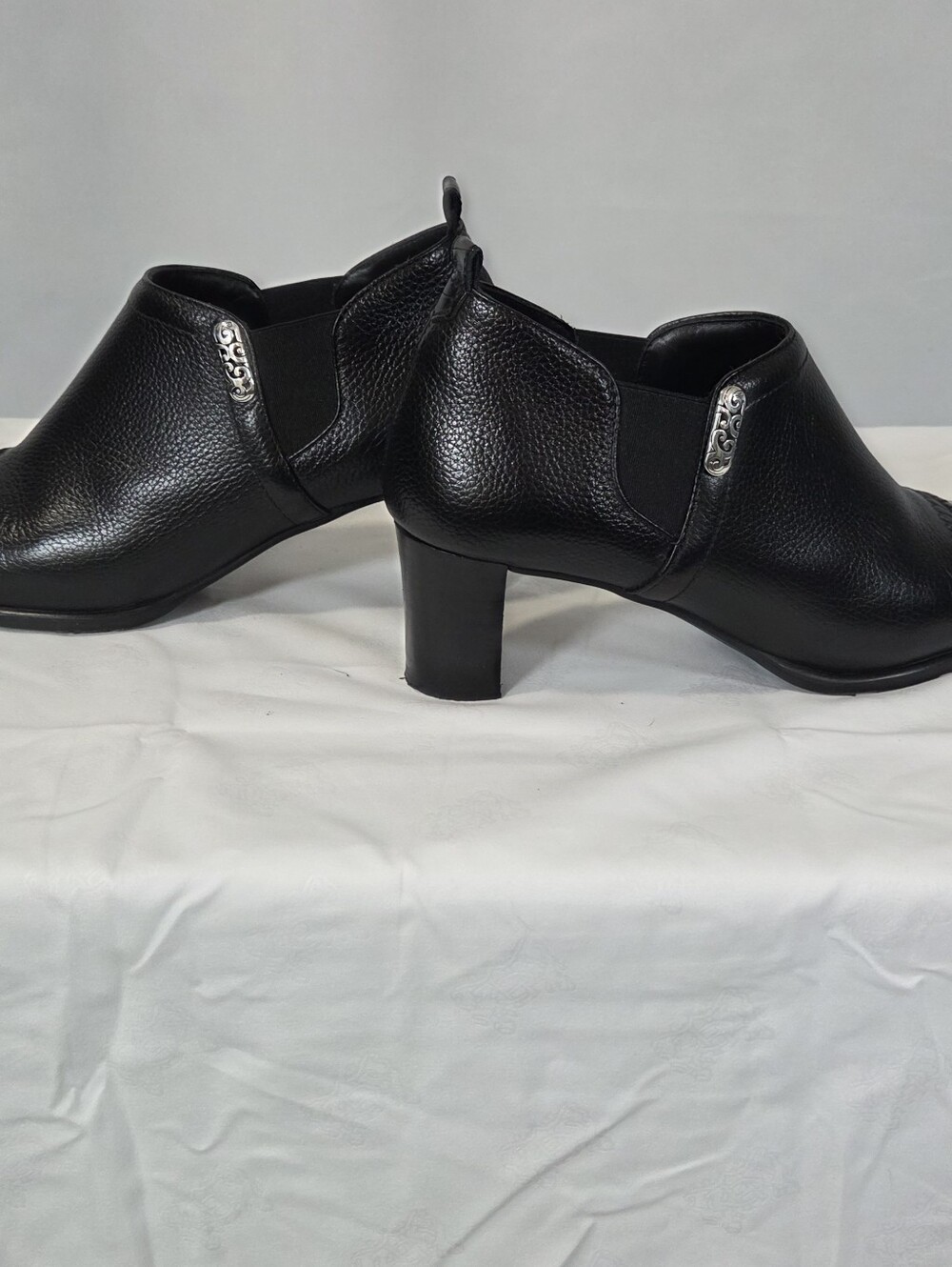 Brighton "Bliss" Black Pebble Leather Shooties / Ankle Boots Size 6.5